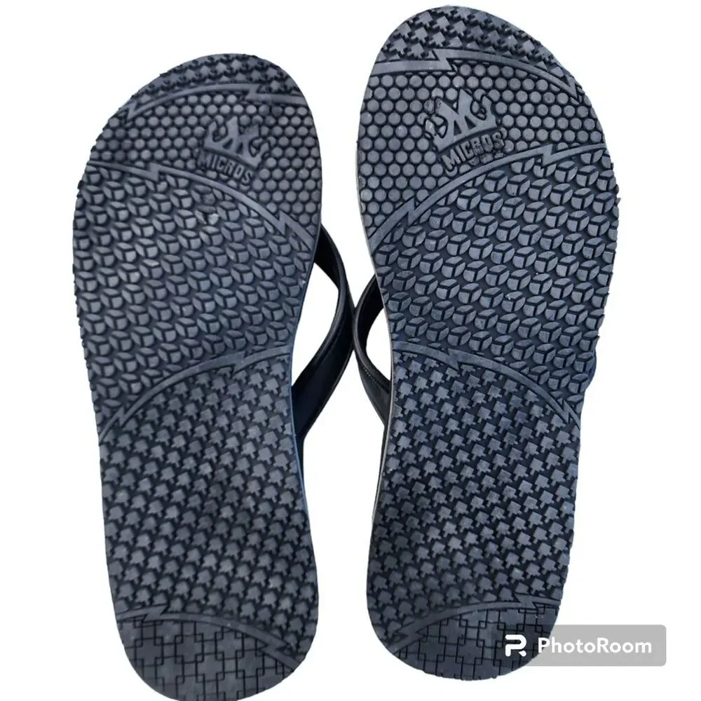 Micros Flip Flops Mens SZ 9 Casual Summer Beach Vacation Rubber‎ Everyday Cruise